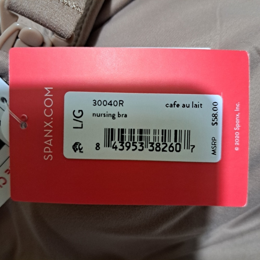 SPANX Women's Bra-Llelujah Mama Nursing Bra Cafe au lait L/G - Picture 9 of 15